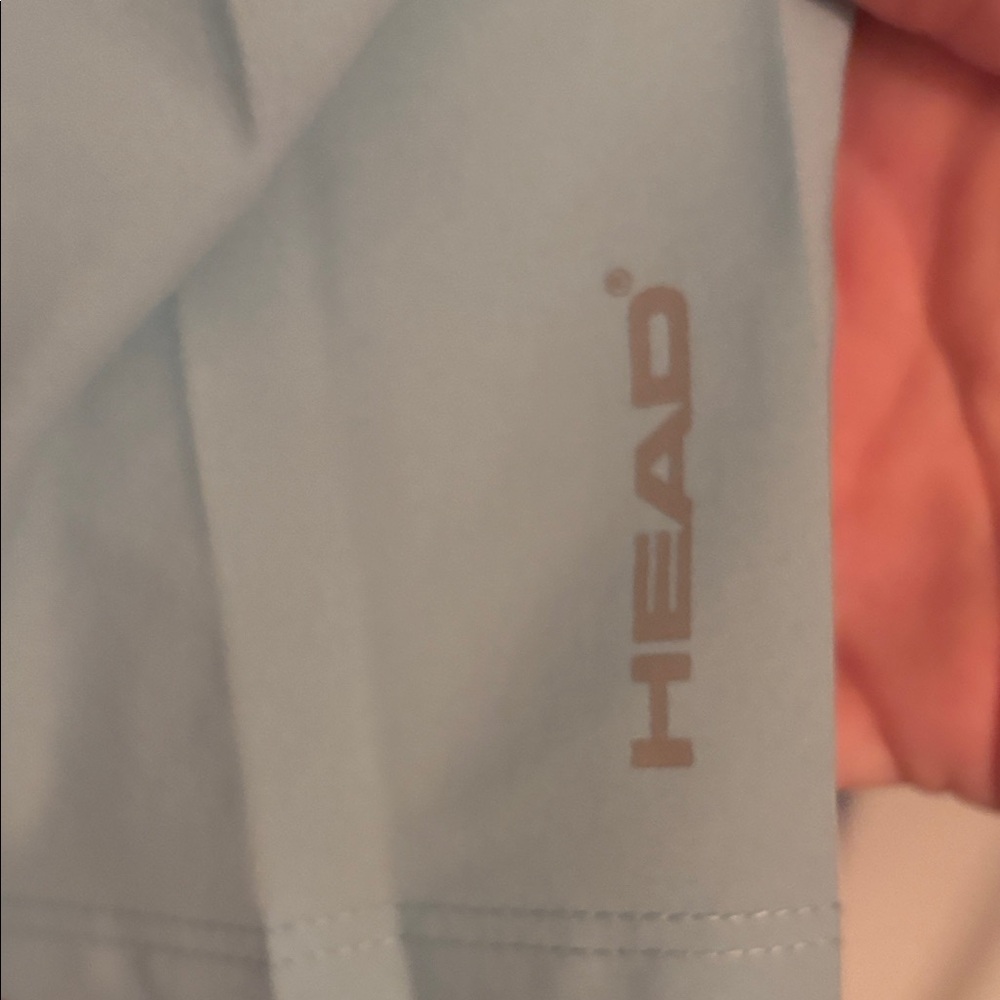 Light Blue Pleated Mini Skort - Picture 3 of 6